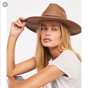 Free People Suede Hat (army green with brown)